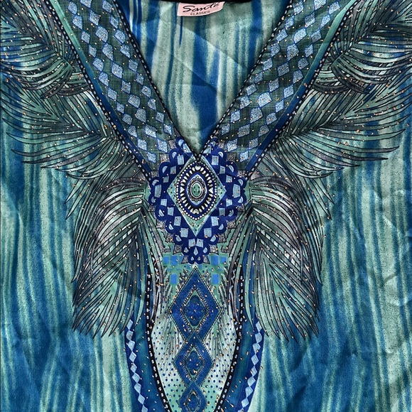 Vintage Santé Classics Peacock Kaftan - Picture 4 of 7